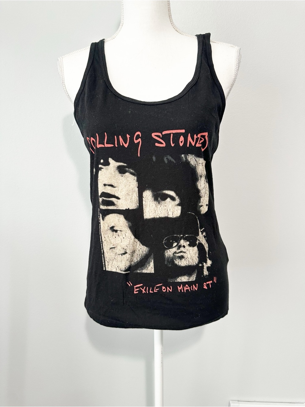Rolling Stones Black Tank Top - Exile On Main St. H&M size 8 graphic concert